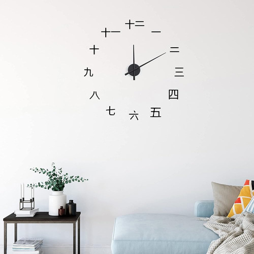 Número Japonés Reloj De Pared Set De Números 3d De Acrílico,