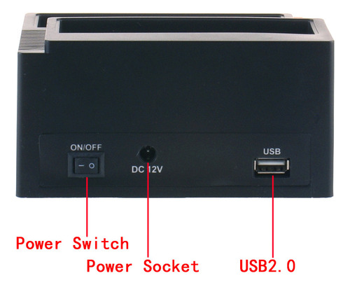 Dock Usb 2.0 Para Hdd Com Hub E Clone, Leitor De Cartão Incl