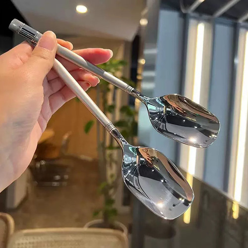 Cuchara De Acero Inoxidable C Para Uso Doméstico, Mango Larg