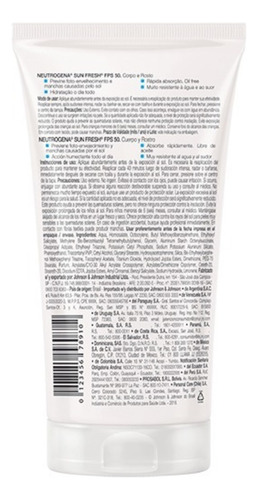 Protector Solar Corporal Neutrogena Sun Fresh Fps50 120 Ml