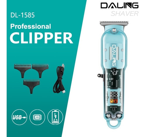 Máquina De Cortar Cabelo Sem Fio Profissional Daling Moderno