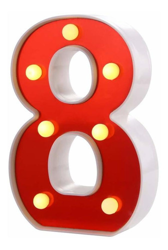 8 Led Marquesina Letras Luces 26 Alfabeto Rojo Agradabl...