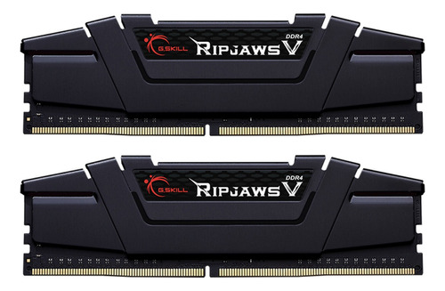 Memoria RAM Ripjaws V gamer color negro  16GB 2 G.Skill F4-3200C16D-16GVKB