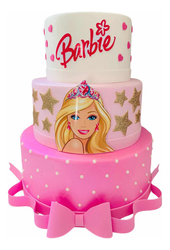 Torta Fake / Pastel Falso Barbie Para Cumpleaños