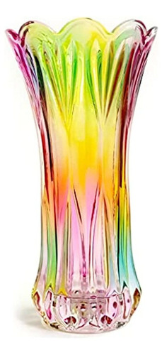Florero De Cristal Eweigeer, Florero Colorido Para Decoració