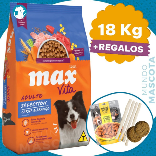 Alimento Perro Max Vita Selection Carne Pollo 18 Kg + Regalo