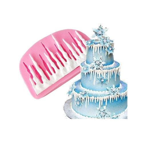 Molde Silicona Picos De Hielo Fondant Parafina Souvenir!