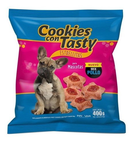 Galletitas Golosina Perro Estrellita Tasty Mix Pollo 400g