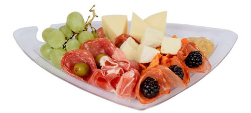 Plato Triangulo Fiesta Para Postres Comida Catering 20 Pzas
