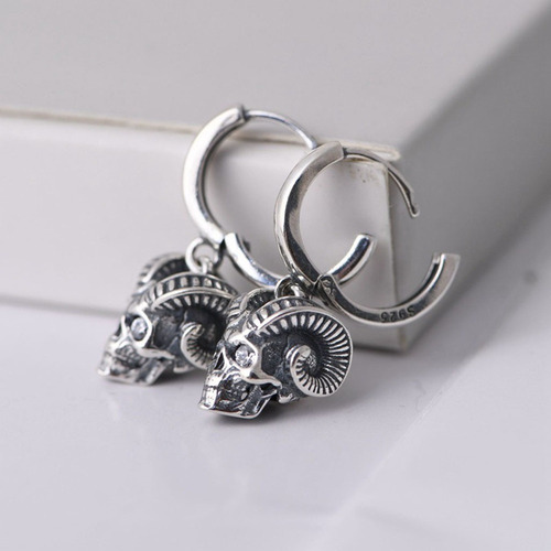 Pendientes Retro De Calavera De Halloween Pendientes De Cala