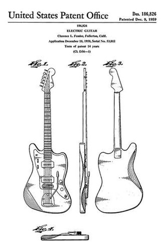 1959 Guitarra Eléctrica Fender Jazzmaster C. L. Fender...