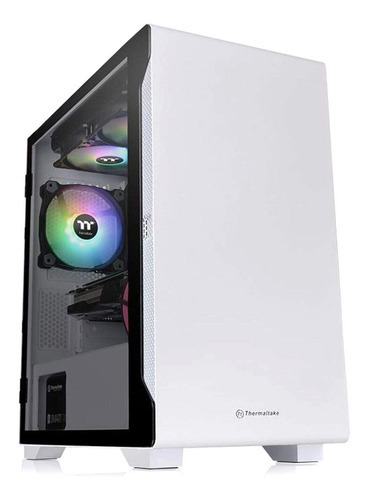 Gabinete Gamer Thermaltake S100 Tg Vidrio Templado Fan Color Blanco