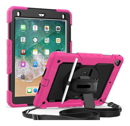 Funda Uso Rudo + Correa Para iPad 9.7 5 Gen 2017 /6 Gen 2018