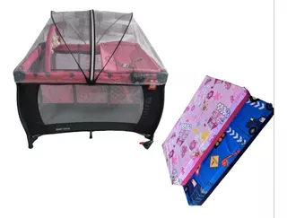 Cuna Corral Para Bebe Tipo Camping Con Toldillo Colchoneta