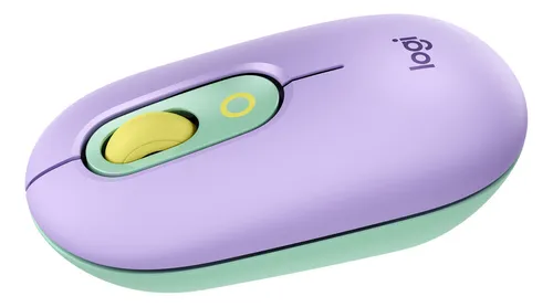 Mouse Logitech Pop Bluetooth Botón Emojis - Lila Verde