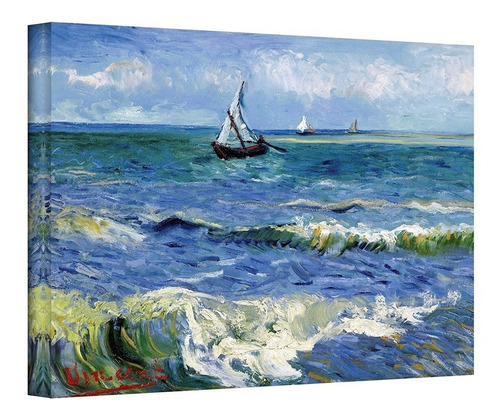 Cuadro Decorativo Paisaje Tipo Oleo Del Mar Van Gogh Canvas