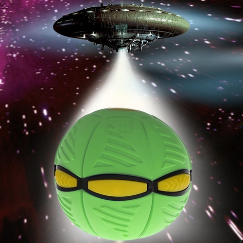 Imagen 5 de 9 de Led Flying Ufo Flat Throw Disc Ball Con Juguete De Luz Led
