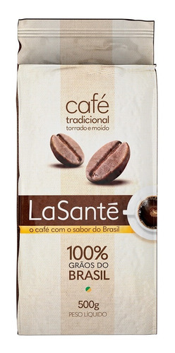 Café Torrado E Moído 100% Brasil Tradicional A Vácuo 500g La Santé