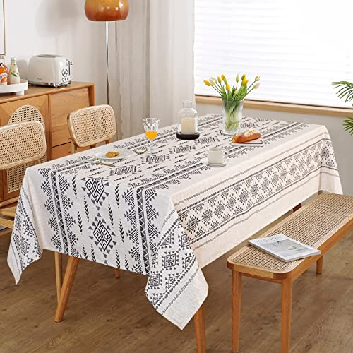 Mantel Rectangular Bohemio De Lino 150 X 300 Cm Gris