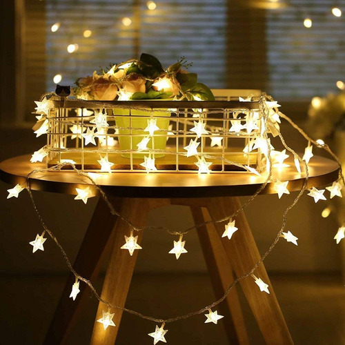 Merdeco - Guirnalda De Luces Con Forma De Estrella  16.4 Ft 