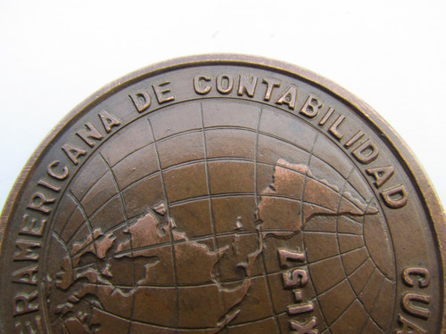 Antigua Medalla Sociedad Nacional Contadores Chile Año 1957 (Usado)
