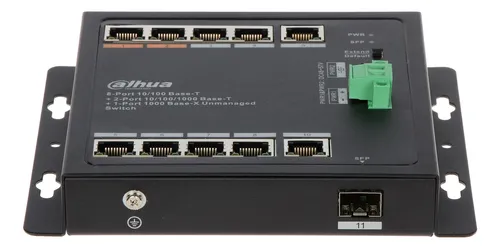 Switch Dahua No Administrable De 11 Puertos 8 Poe Capa 2