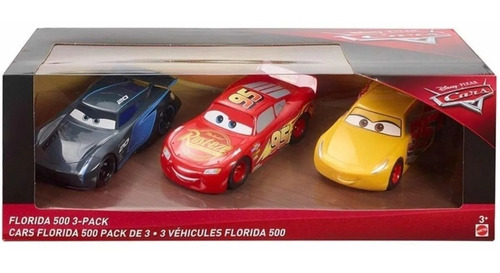 Disney Cars Set 3 Carros Florida 500 Caja Dañada Liquidacion