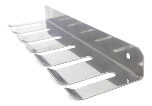 Porta Espeto De Parede Em Inox Brilhante, Suporte Espetos