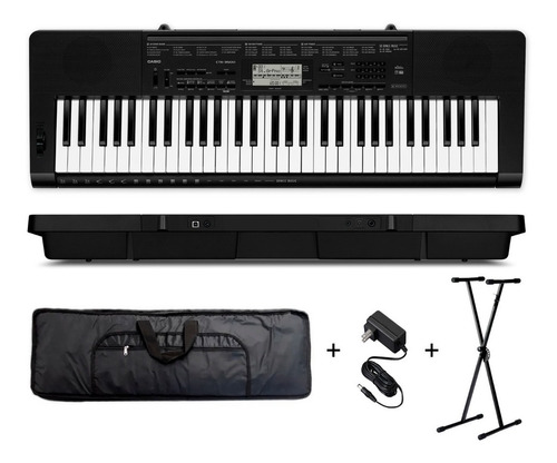 Combo Teclado Casio Ctk3500 Sensitivo + Funda Soporte Fuente