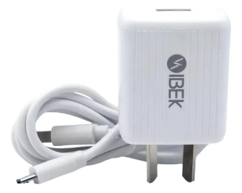 Cargador Para Celular Viajero Ibek Ib-2604 2.6a Tipo-c Color Blanco