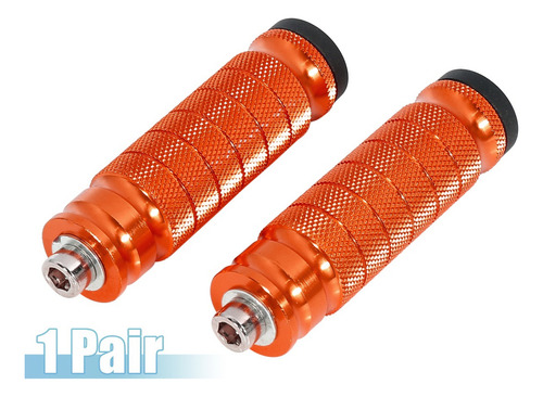 Par Posapie Universal Trasero 6mm Naranja Para Motocicleta