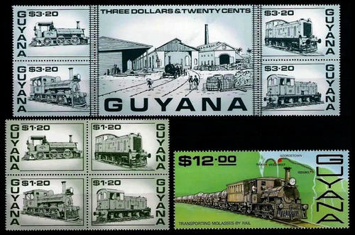 Trenes - Locomotoras - Guyana 1987 - Serie Mint