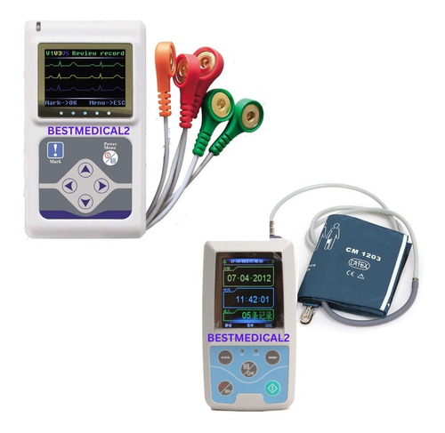 Monitor Presion Arterial Mapa + Holter 3 Canales Contec