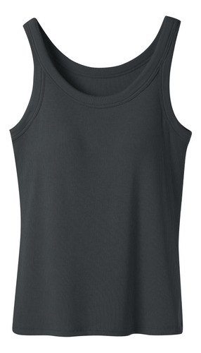 Camiseta Sin Mangas Lisa De Verano A La Moda Para Mujer Con