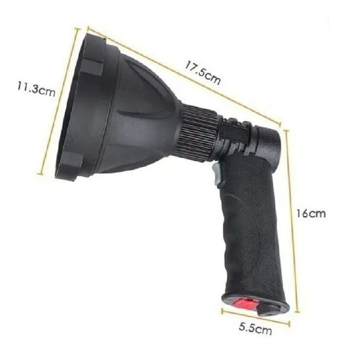 Imagen 2 de 7 de Reflector De Mano Led Linterna Buscahuellas Caza Usb 536