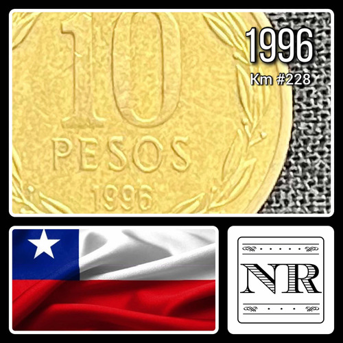 Chile - 10 Pesos - Año 1996 - Bronce - Km #228