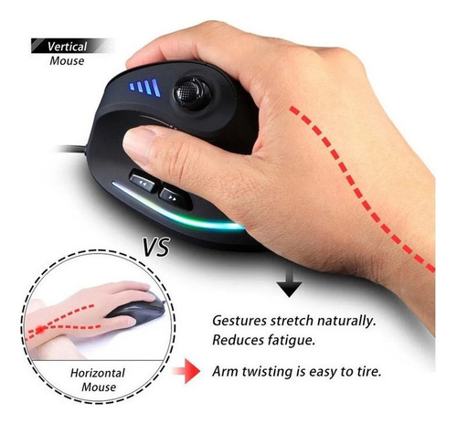 Joystick Ergonômico Com Cabo Mouse Com Pega Reta C18