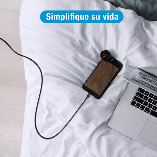 Pack De 10 Cables Micro V8 Carga Rápida Usb 1 Metro