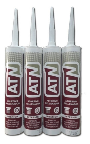 Imagen 1 de 3 de Adhesivo Para Molduras Cornisas En Cartucho 500gr
