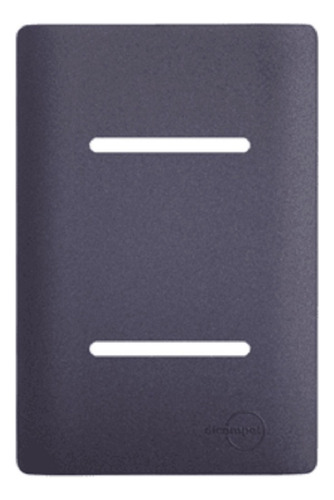 Placa 4x2 P/ 2 Interruptores Preto Grafite Novara