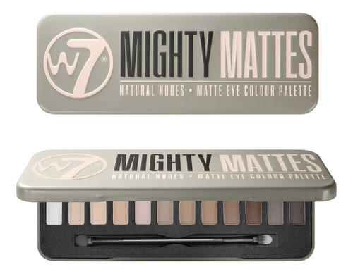 W7 Mighty Mattes - Sombra De Ojos  12 Colores Nude Mate .