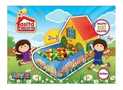 Pelotero Casita Infantil Modelo Granja 100 Pelotas Bebes