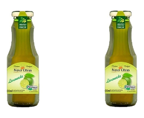 Kit 2 Limonada Orgânica Tropical Novo Citrus 300 Ml