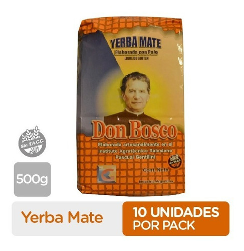 Yerba mate Don Bosco Tradicional sabor tradicional sin TACC en bolsa 500g