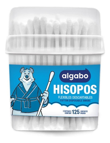 Hisopos X 125 Unidades Tubo Algabo Hisopo