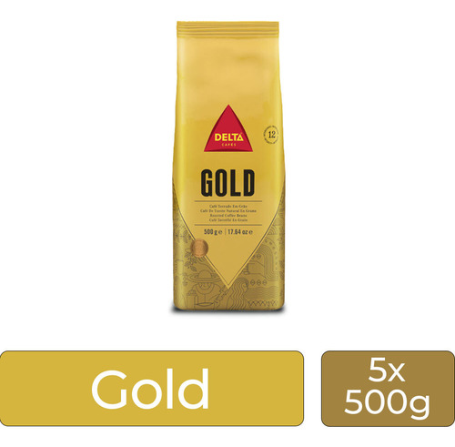Café Em Grãos Delta Cafés Gold Int 12 Kit 5 Pacotes De 500g
