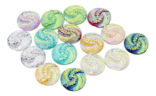 Conjunto De 50 Piezas De Adornos De Resina Brillante