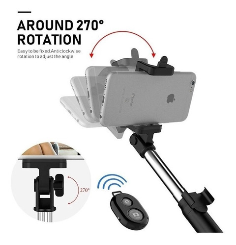 Imagen 4 de 6 de Palo Monopod Tripode Baston Selfie Bluetooth Celular Foto