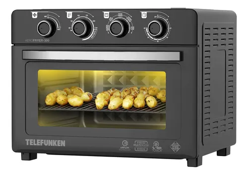 comprar Horno de aire freidora sin aceite Telefunken aerofryer 300 color negro