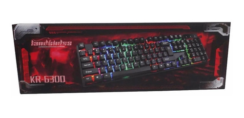 Teclado Gamer Kr-6300 Alambrico Retro Iluminado Usb Rgb